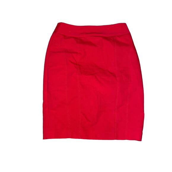 Express Paneled Knee Length Straight/Pencil Skirt in Pink/Red Size 2 - Picture 1 of 7
